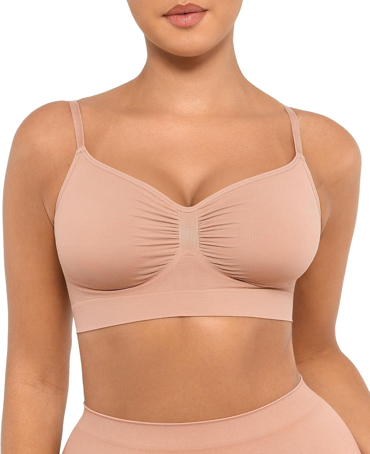 Women's Wireless Sculpt Bra Comfort Bralettes No Underwire Unlined Cami Bra Seamless Tshirt Bras Sports Bra Bralette Basic Comfortable Fit Womenswear Everyday Deals For You Days